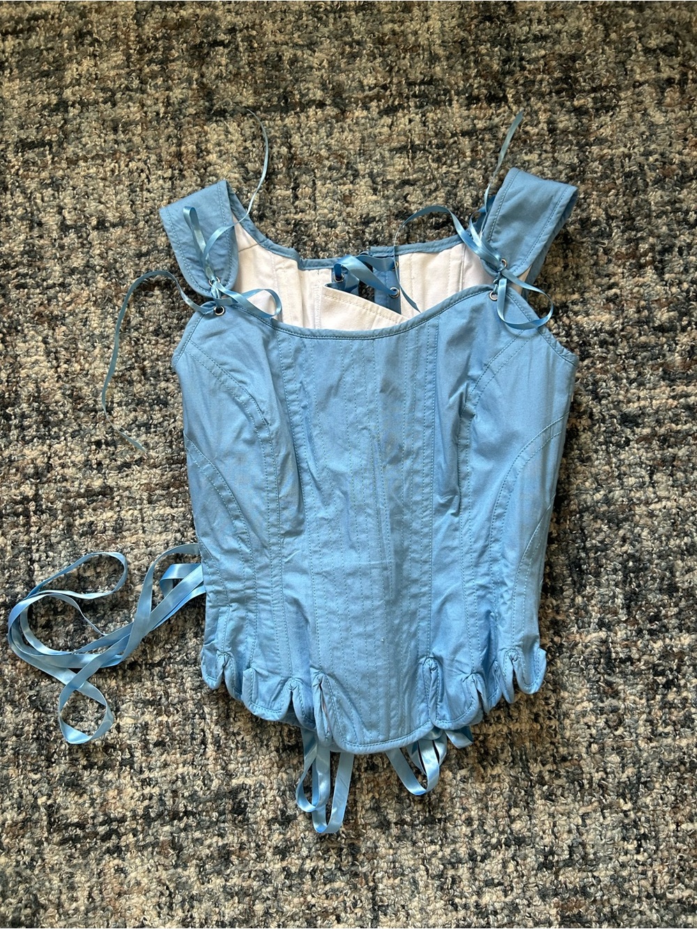 ·Corset Story· Blue Historical Cottagecore Corset Size 26